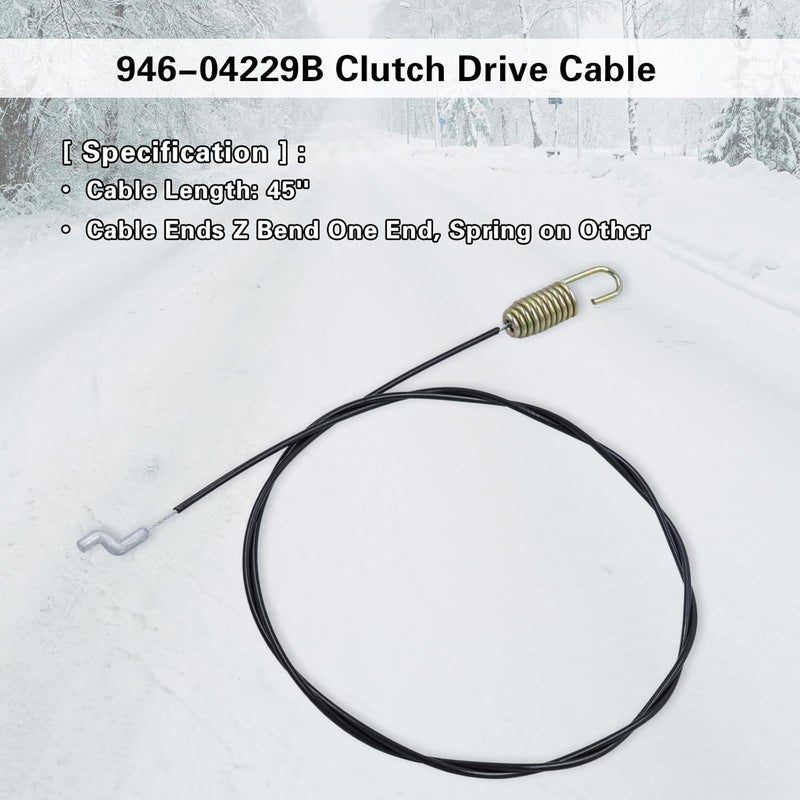 Dofank 946-04229B Clutch Drive Cable for MTD, Craftsman, Troy-Bilt, Cub Cadet, Yard Machines, Yard Man Snowblower, Replaces MTD 746-04229, 746-04229B, 946-04229 - Image 2
